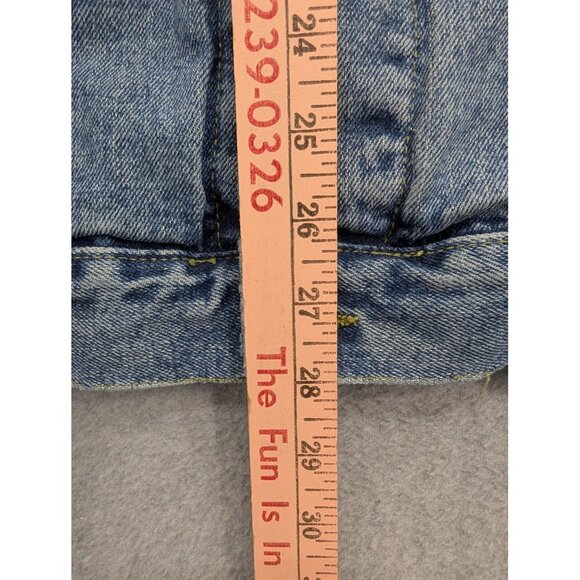 ReliQ Denim Jacket Mens XL Blue Trucker 100% Cotton Button Front Pockets Classic - Picture 4 of 7